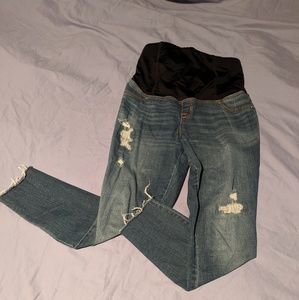 Distressed Maternity Skinny Jeggings